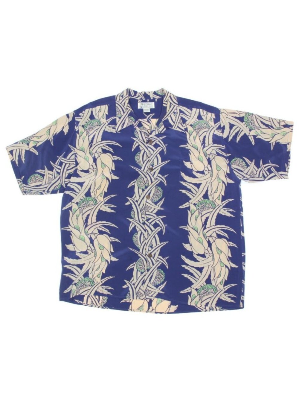VTG AVANTI Hawaiian Silk Shirt Mens XL All Over Print Loop Collar Button Up /253